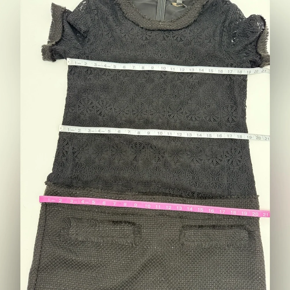 Rachel Zoe Navy Blue Lace‎ Tweed Textured Shift Dress - Picture 7 of 7